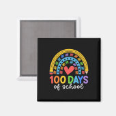 Aimant 100 Jours D'École Conception De Célébration Arc-En (Recto/Verso)