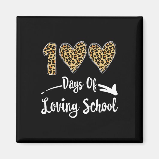 Aimant 100 Jours D'École D'Amour (Devant)