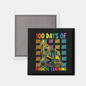 Aimant 100 Jours d'école de pelles mécaniques d'apprentis (Recto/Verso)