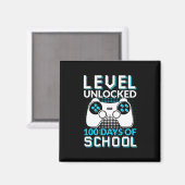 Aimant 100 Jours D'École Déverrouillé Gamer Nerdy Équipe (Recto/Verso)