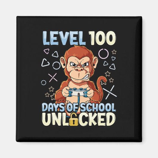 Aimant 100 Jours D'École Déverrouillés 2 (Devant)