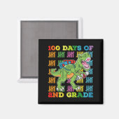Aimant 100 jours d'école en 2e année T Rex Dinosaur (Recto/Verso)