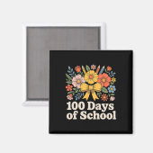 Aimant 100 jours d'école floral Clroom (Recto/Verso)