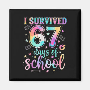 Aimant 100 jours d'école j'ai survécu 67 jours d'école Te