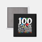 Aimant 100 Jours D'École Mignonne Conseiller D'École (Recto/Verso)
