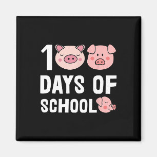 Aimant 100 Jours D'École Pig Cartoon Enseignant Cute Étud