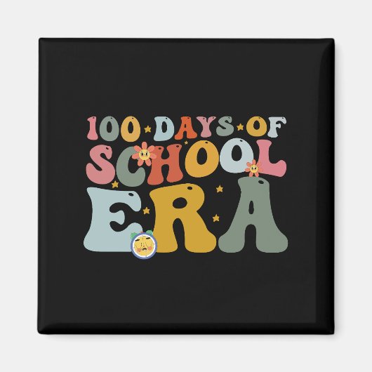 Aimant 100 jours d'école Prof cool pour enfants (Devant)