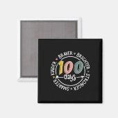 Aimant 100 Jours D'École Smarter Kinder Plus Fort Brighte (Recto/Verso)
