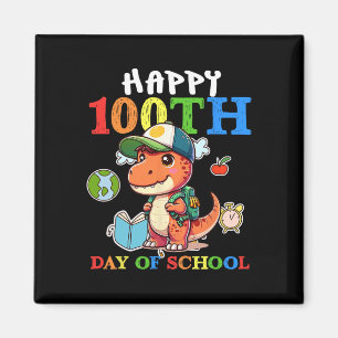 Aimant 100 Jours D'École T Rex Dinosaur Professeur Garçon