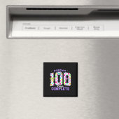 Aimant 100 Jours D'Enseignant Rétro Fille 100ème Jours (In Situ (Lave-vaisselle))