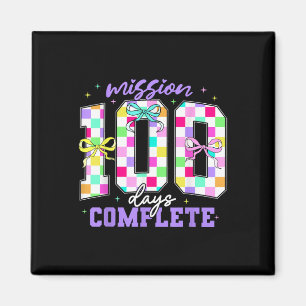 Aimant 100 Jours D'Enseignant Rétro Fille 100ème Jours