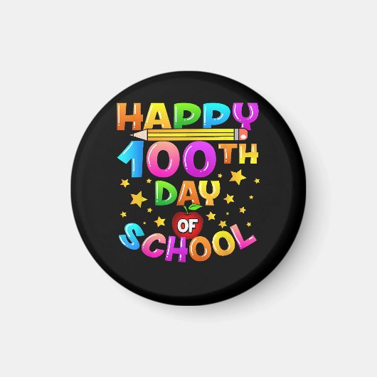 Aimant 100 Jours d'enseignant scolaire 100e Jour d'école (Devant)