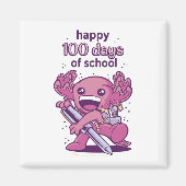 Aimant 100 jours d'invitation scolaire (Devant)