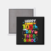 Aimant 100 Jours Du 3E Joyeux 100E Jour D'Enseignants (Recto/Verso)