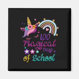 Aimant 100 Jours Magiques De L'École Rainbow Enseignant U