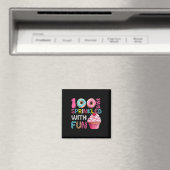 Aimant 100 jours parsemés de cupcakes amusants 100e jour (In Situ (Lave-vaisselle))