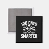 Aimant 100 jours plus intelligent Hockey 100e jour d'écol (Recto/Verso)