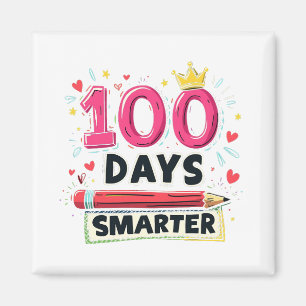 Aimant 100 Jours plus intelligents d'enseignant scolaire
