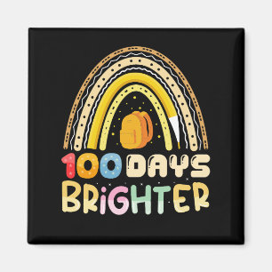 Aimant 100 jours plus lumineux 100e jour d'école Enseigna