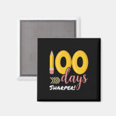 Aimant 100 Jours Plus Précis 100E Jour D'Enseignant Enfan (Recto/Verso)