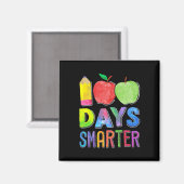 Aimant 100 Jours Smarter 100e Jour D'École Femmes Enseign (Recto/Verso)