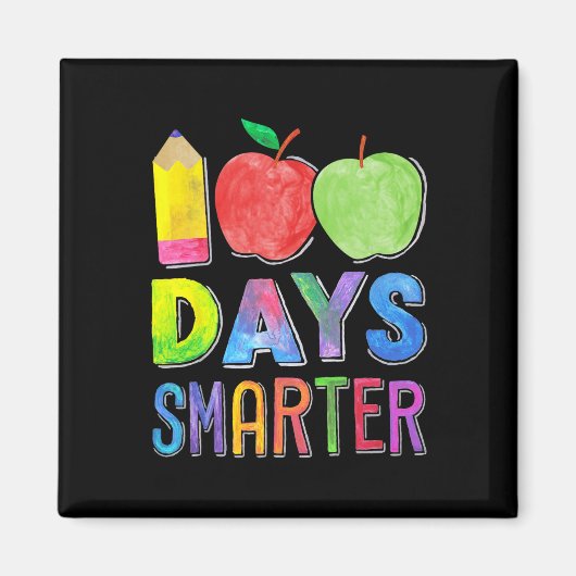 Aimant 100 Jours Smarter 100e Jour D'École Femmes Enseign (Devant)