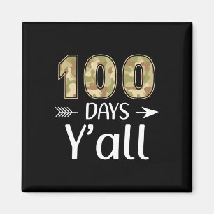 Aimant 100 Jours Y'all Camo 100ème Jour De L'École Profes