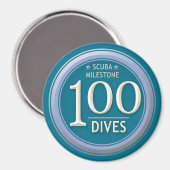 Aimant 100 plongées (Recto/Verso)