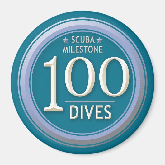 Aimant 100 plongées (Devant)