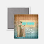 Aimant 100e anniversaire Chanteur Vintage Anniversaire Fr (Recto/Verso)