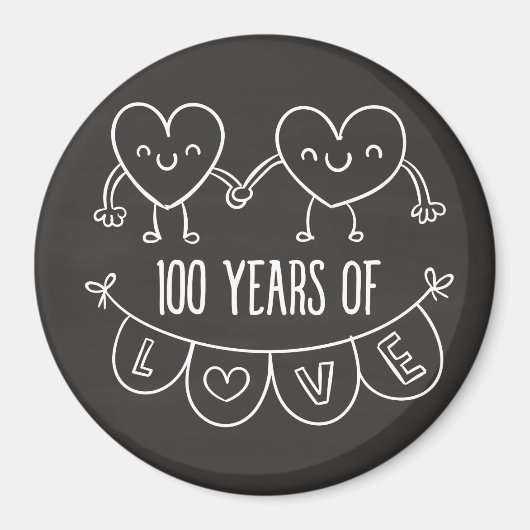 Aimant 100e anniversaire Coeurs de la calèche (Devant)