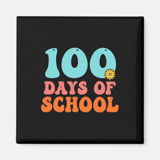 Aimant 100e Jour De L'École 100 Jours De L'Enseignant Stu (Devant)