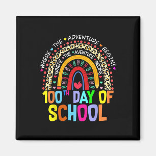 Aimant 100e Jour De L'Enseignant Étudiant 100 Jours Intel