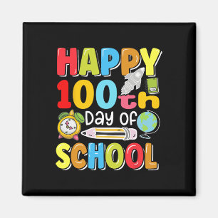 Aimant 100E Jour D'Enseignants Scolaires Enfants Joyeux 1