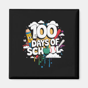 Aimant 100e jour drôle tenue enseignant & élève 100 D