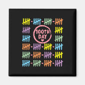 Aimant 100e Jour Rainbow Lines Marque 100 Jours De Sc (Devant)