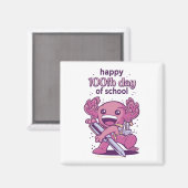 Aimant 100ème jour d'invitation à l'école (Recto/Verso)