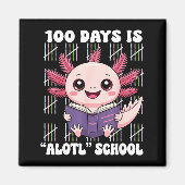 Aimant 100th Day Of School 100 Days Is Alotl School Axolo (Devant)