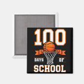 Aimant 100th Day Of School Basketball Kids 100 Days Of Sc (Recto/Verso)