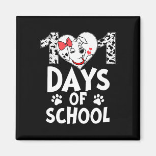 Aimant 101 Jours École Cute Chien Heureux 100 Jours Ensei