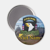 Aimant 101e division aéroportée vietnam vétérinaires Magn (Recto/Verso)