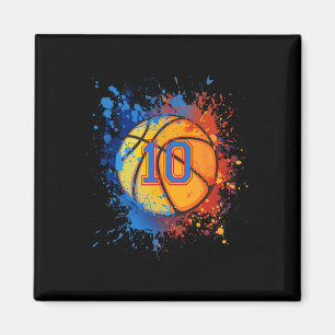 Aimant 10 Ans 10e Anniversaire Bysketbyll Cadeau Pour Gar