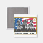 Aimant 10 ans 9/11 Anniversaire Design (Recto/Verso)