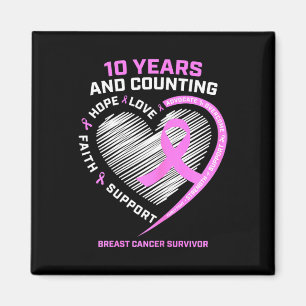 Aimant 10 Ans Cancer Du Sein Les Cadeaux De Survivant Pou