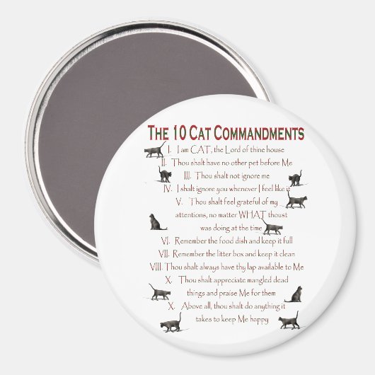 Aimant 10 Commandements CAT (Recto/Verso)