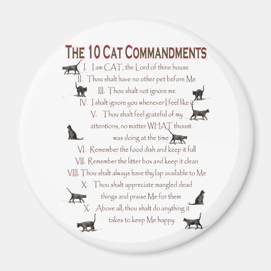 Aimant 10 Commandements CAT (Devant)