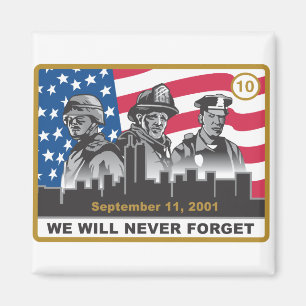 Aimant 10 conception d'anniversaire de l'an 9/11