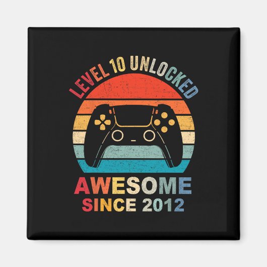 Aimant 10 Déverrouillé Awesome 2012 jeu vidéo 10e anniver (Devant)