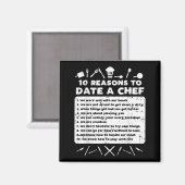 Aimant 10 raisons de sortir avec un chef drôle de rencont (Recto/Verso)