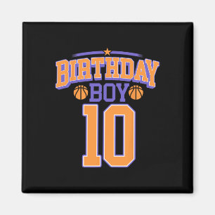 Aimant 10e anniversaire Boy Basketball Lover 10 ans Bd